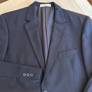 John W.‎ Nordstrom Loro Piana Cashmere Blazer Mens 44 L-T Navy Blue Wool Tall